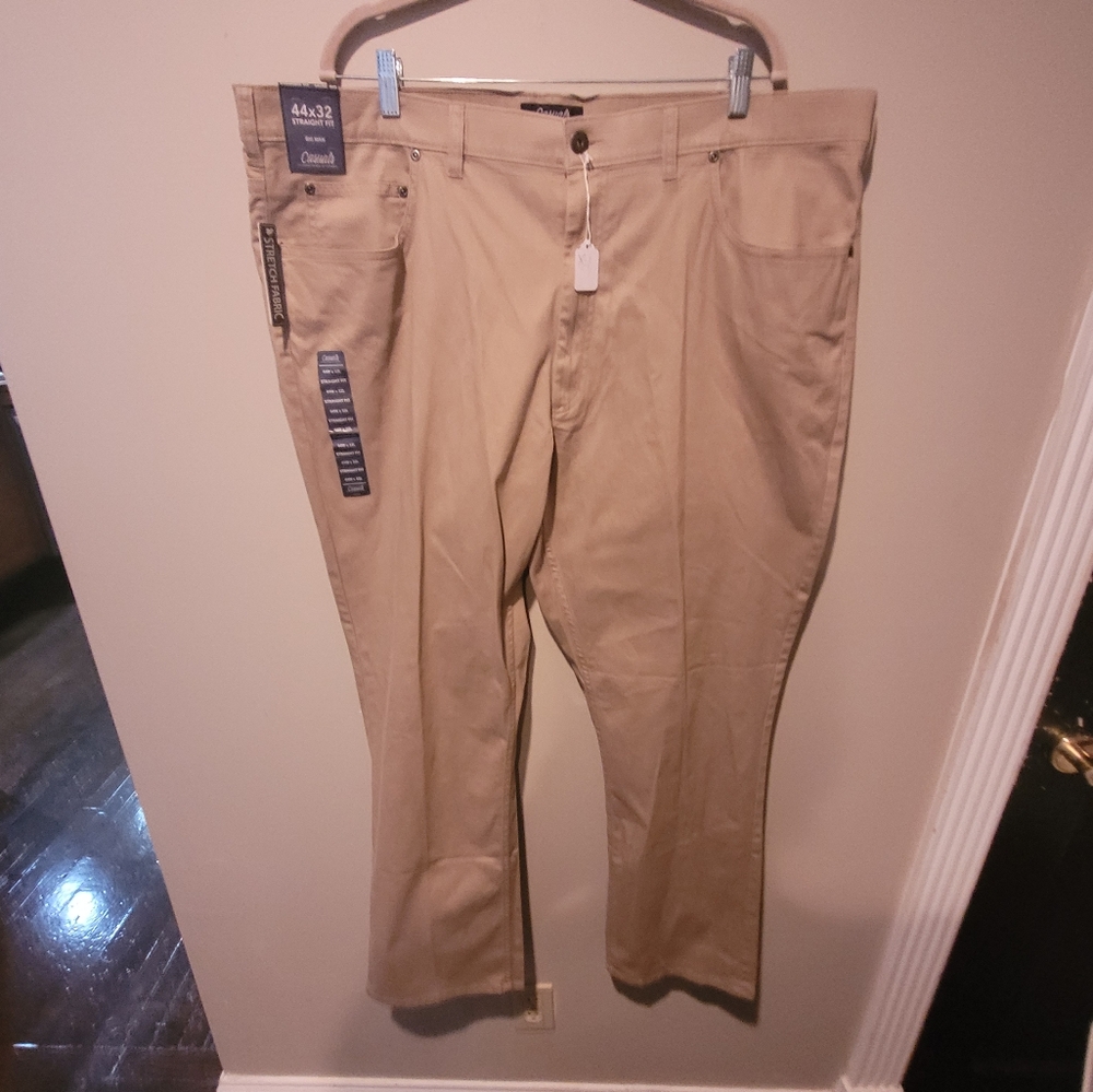 Mens pants, size 44 waist. 32 length kaki color casuals